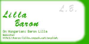 lilla baron business card